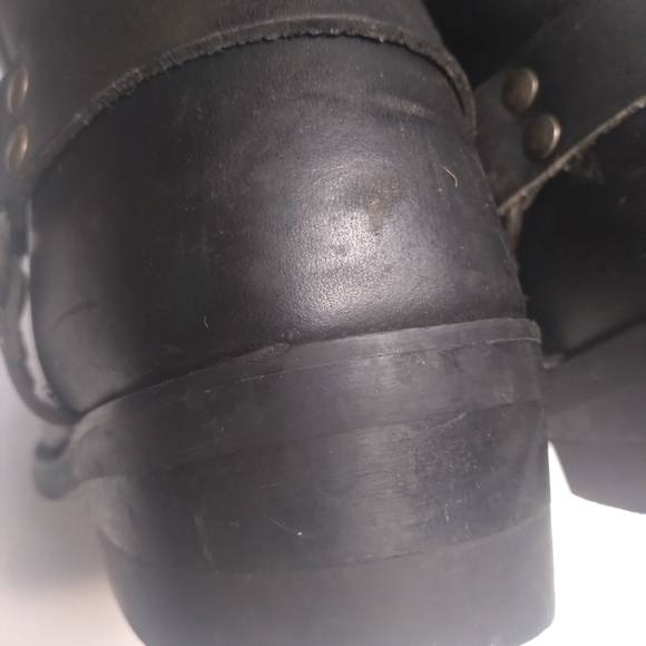 Harley Davidson Black Harness Boots Eagle Embroidery Leather Mens size 9.5 - Picture 7 of 10